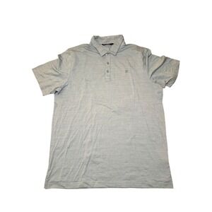 TravisMathew Mens Polo Shirt Light gray Stripe Golf Casual XL